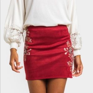 NWT Embroidered Skirt